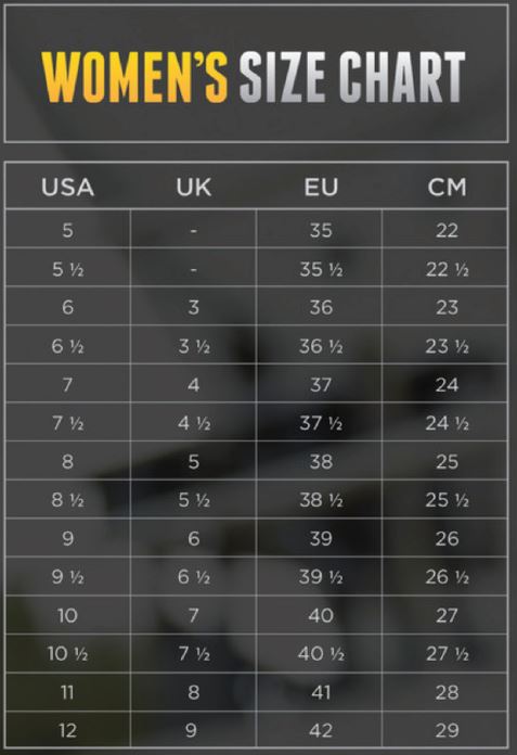 Skechers on sale width chart